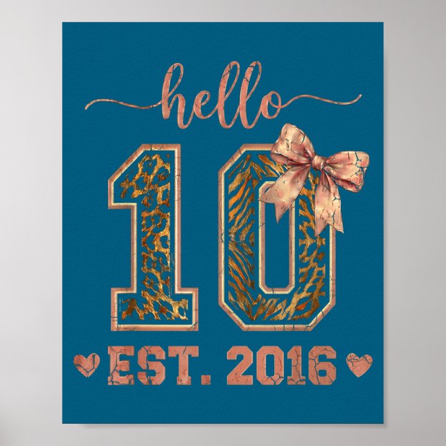 Affiche Bonjour dix est 2016 10e anniversaire coquette 10  (Devant)