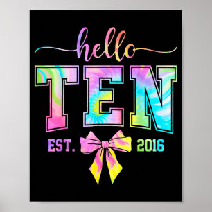 Affiche Bonjour dix est 2016 10e anniversaire coquette 10 