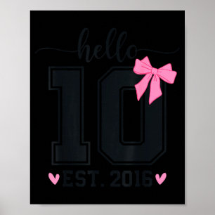 Affiche Bonjour Dix Est 2016 10e Anniversaire Coquette Bow