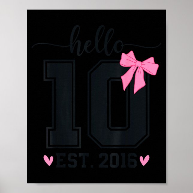 Affiche Bonjour Dix Est 2016 10e Anniversaire Coquette Bow (Devant)