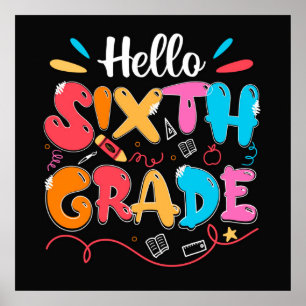 Affiche Bonjour Doodle de 6e année