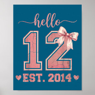 Affiche Bonjour douze est 2014 12e anniversaire coquette 1