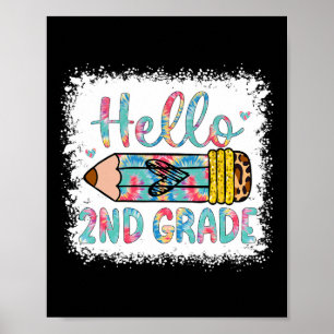 Affiche Bonjour élève de deuxième année Ck à l'école élève