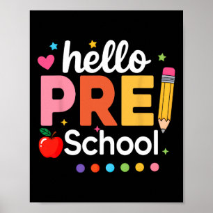 Affiche Bonjour Enseignant Maternelle Équipe Enfants Pré-m