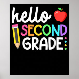 Affiche Bonjour Équipe de 2e année de retour à l'école