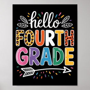 Affiche Bonjour Équipe de 4e année Retour à l'école T