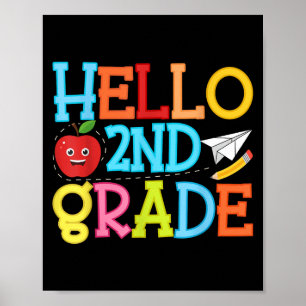 Affiche Bonjour Équipe De Deuxième Année Retour À L'École