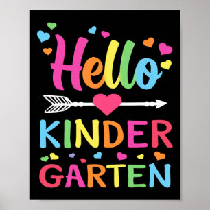 Affiche Bonjour Équipe de Maternelle Kinder Byck À l'École
