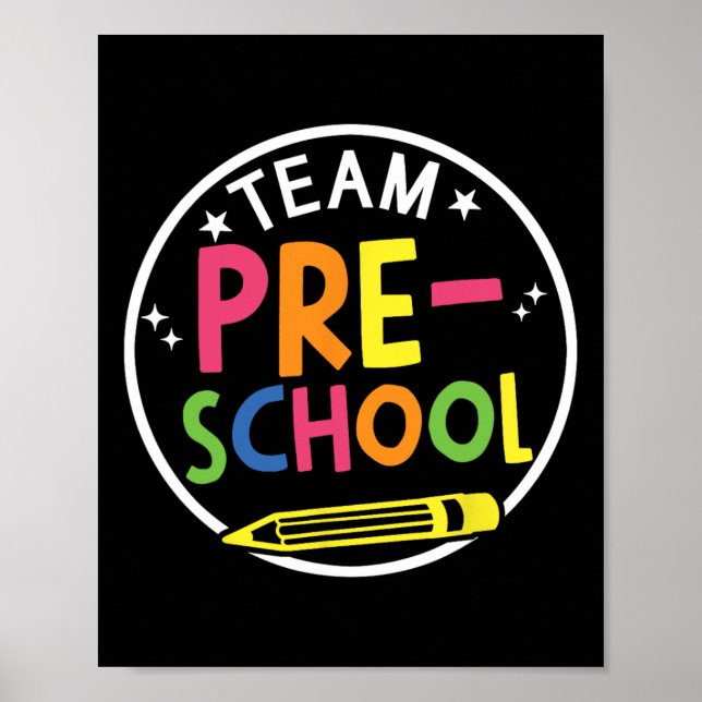 Affiche Bonjour Équipe Préscolaire Pré Ck À L'école Enseig (Devant)