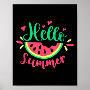 Affiche Bonjour Été Watermelon été vacances été