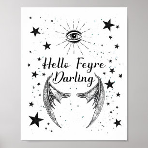 Affiche Bonjour Feyre Darling Acotar Design Sticker
