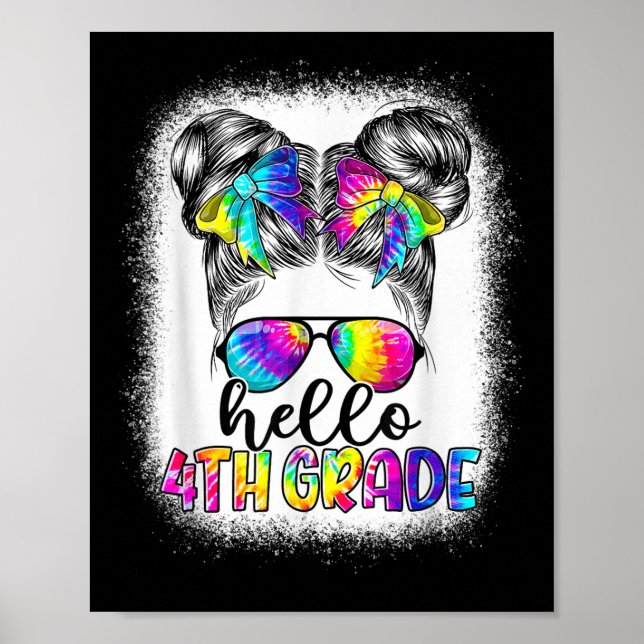 Affiche Bonjour Fille de 4e année chignon désordonné Crava (Devant)