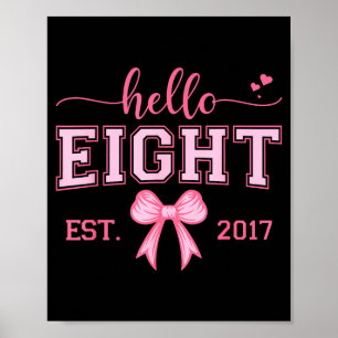 Affiche Bonjour Huit Établi 2017 Coquette Arc 8e Anniversa