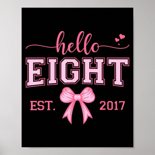 Affiche Bonjour Huit Établi 2017 Coquette Arc 8e Anniversa (Devant)