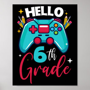 Affiche Bonjour jeu vidéo débloqué niveau 6e Ck à Sc