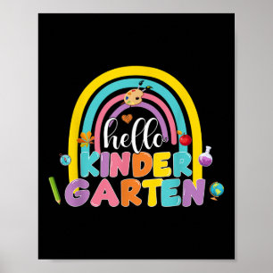 Affiche Bonjour maternelle me voici Retour à l'école Pluie