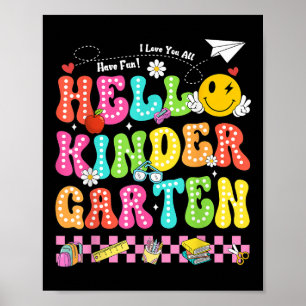 Affiche Bonjour maternelle Sourire Visage Retour À L'École