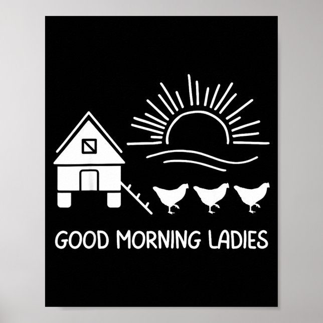 Affiche Bonjour mesdames poulet drôle  (Devant)
