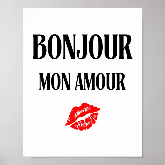 Affiche Bonjour Mon Amour Imprimer (Devant)