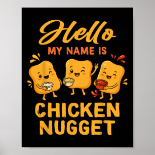 Affiche Bonjour Mon Nom Est Chicken Nugget Costume Enfants