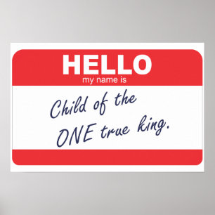 Affiche Bonjour mon nom est Enfant du Roi unique