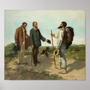 Affiche Bonjour Monsieur Courbet, Gustave Courbet