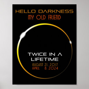 Affiche Bonjour obscurité mon vieil ami plaisir éclipse so