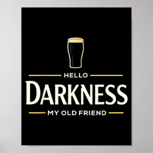 Affiche Bonjour obscurité vieil ami bière irlandaise St. P