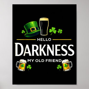 Affiche Bonjour obscurité vieil ami drôle de trèfle irland