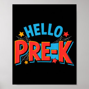 Affiche Bonjour pré-maternelle maternelle équipe araignée