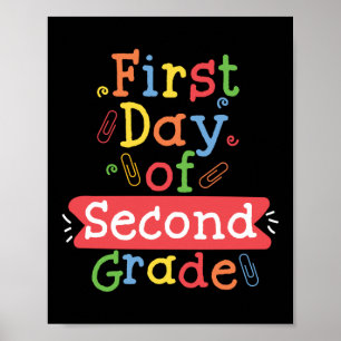 Affiche Bonjour Premier Jour D'Enseignant De Deuxième Clas