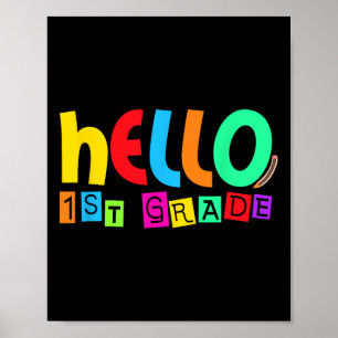 Affiche Bonjour Première 1ère année Retour à l'école pour
