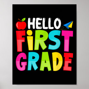 Affiche Bonjour Première Année Drôle de Rentrée Scolaire É