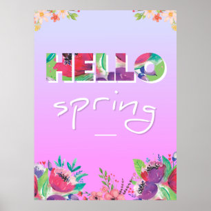 Affiche Bonjour Printemps
