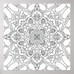 Affiche Bonjour Printemps : Page de coloriage de plantes
