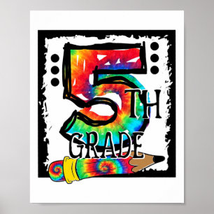 Affiche Bonjour professeur de cinquième année Tie Dye Ck à