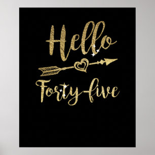 Affiche Bonjour Quarante Cinq Anniversaire 45ème Anniversa