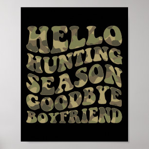 Affiche Bonjour Saison de chasse au cerf Au revoir Petit a