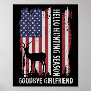 Affiche Bonjour Saison de chasse Au revoir Petite amie 