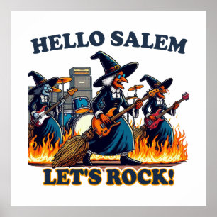 Affiche Bonjour Salem Massachusetts Groupe de Rock de Sorc