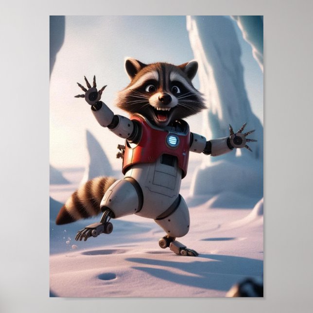 Affiche Bonjour, Salut Raccon (Devant)