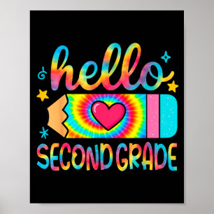 Affiche Bonjour seconde année cravate tie dye retour à l'é