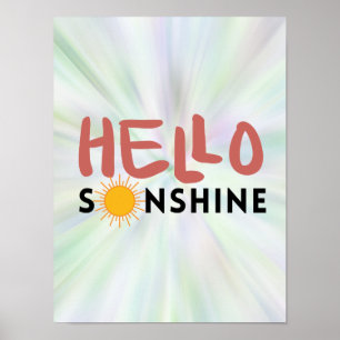 Affiche Bonjour Sonshine, Sun Rays, Vues d'été