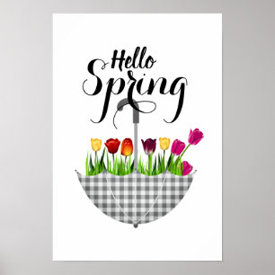 Affiche Bonjour Spring Art Moderne pour Décor Maison