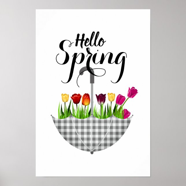 Affiche Bonjour Spring Art Moderne pour Décor Maison (Devant)