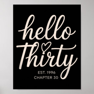 Affiche Bonjour trente ans depuis 1996 30e anniversaire ch