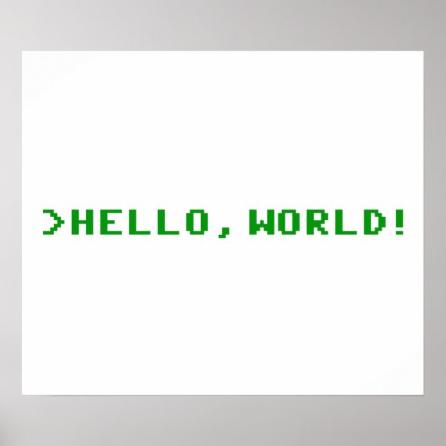 Affiche Bonjour World Computer Programming (Devant)