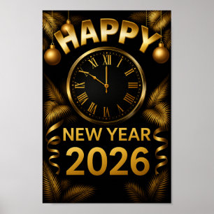 Affiche "Bonne année 2026"