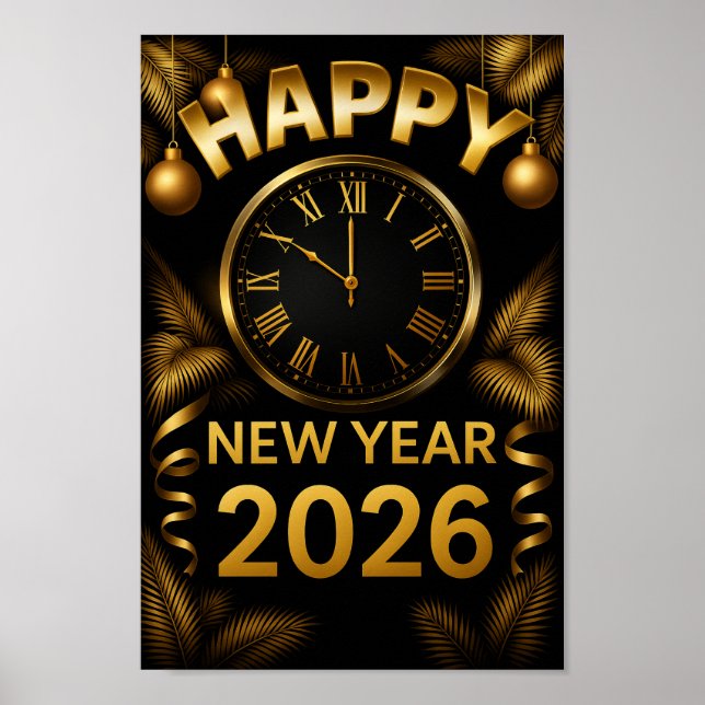 Affiche "Bonne année 2026" (Devant)