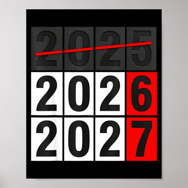 Affiche Bonne année 2026 à venir bientôt 2027 67 Meme Six  (Devant)